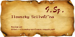 Ilovszky Szilvána névjegykártya